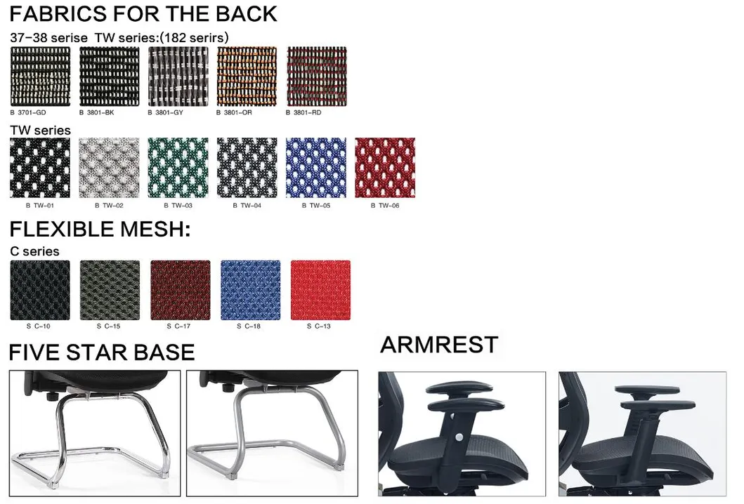 Type a Good Quality Classic Models Black Fabric Office Chair