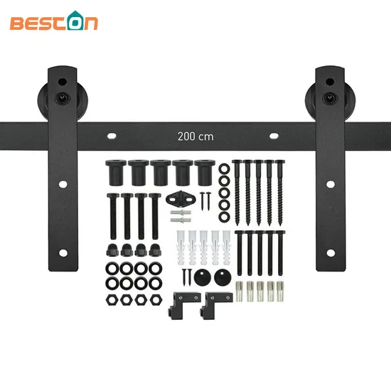 Modern Straight Roller Interior Wood Sliding Barn Door Hardware