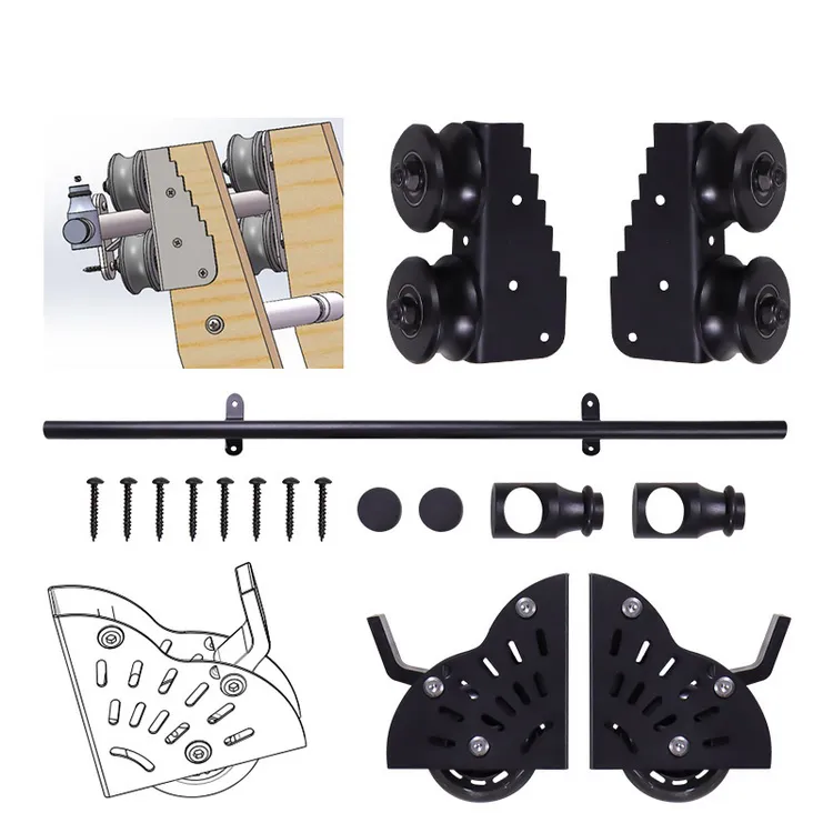 Library Ladder Hardware 4m Steel Sliding Bookshelf Ladder Hardware Kit