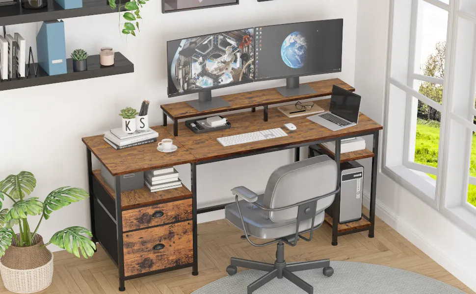 Smart Minimalist Living Room Cabinet L Shaped Gaming Desk Computer Corner Desk