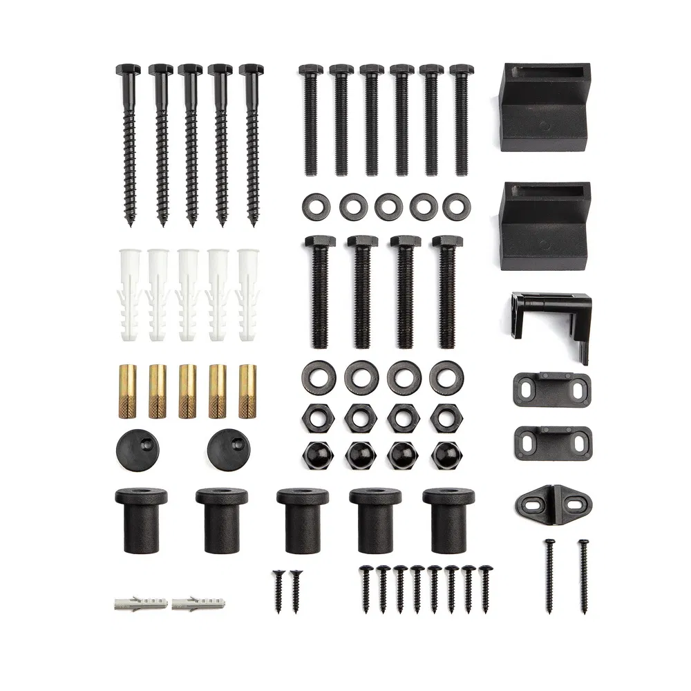 Cabinet Rolling Industrial Quiet Bypass Iron Double Barn Door Hardware Kit