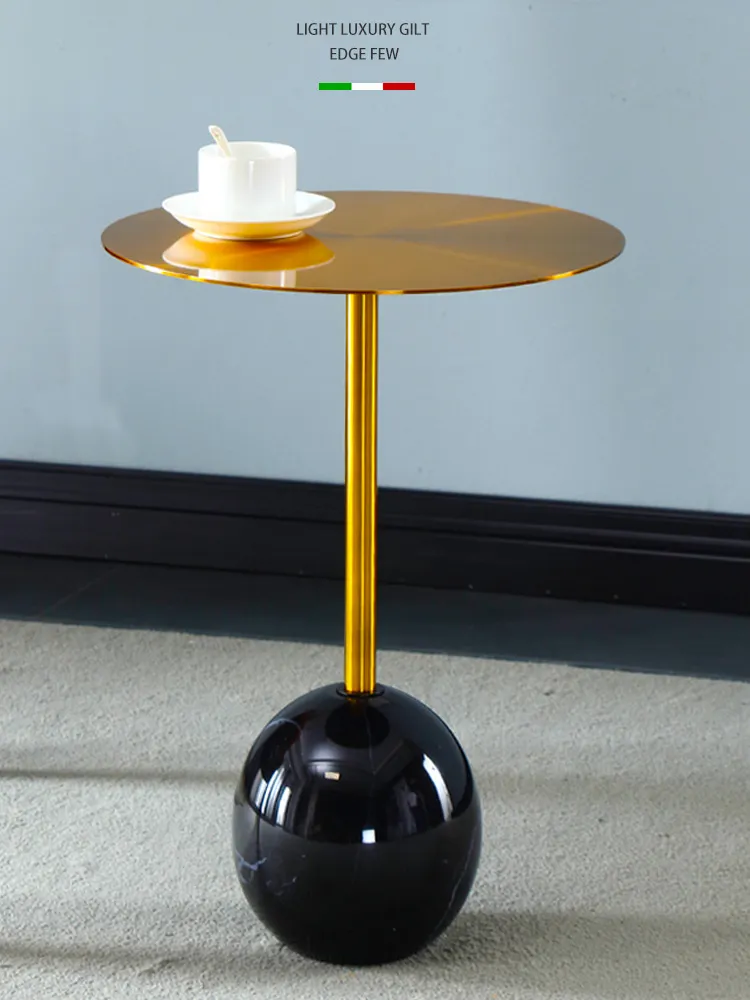 Coffee Table Balcony Living Room Small Round Table Marble