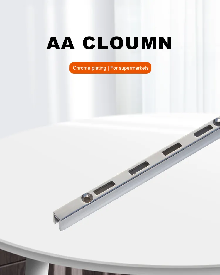 Metal AA Column Upright Single Hole Slotted Tube