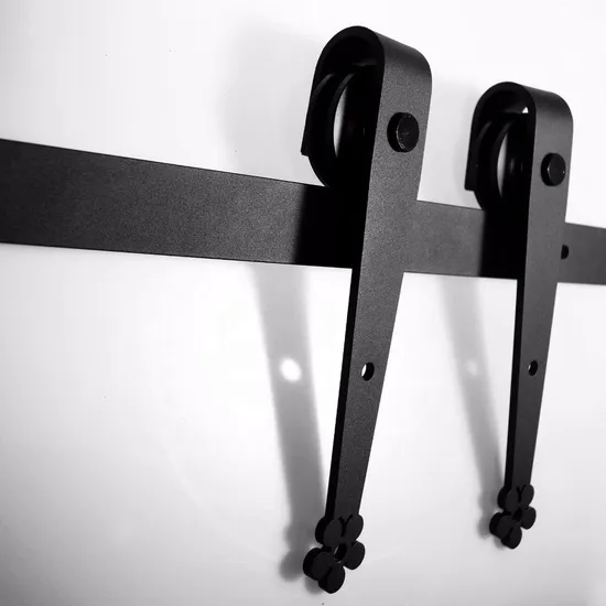 Barn Door Hardware 7FT/7.5FT/9FT Sliding Barn Door Plum Flow Shaped Track Roller