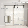 Contemporary Style Interior Bathroom Bypass Sliding Barn Door Hardware Kit