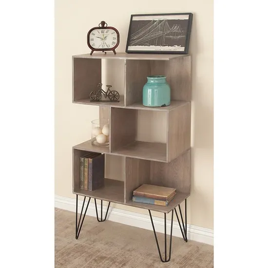 Living Room Furniture with Metal Iron Feet Storage Shelves Side Tables