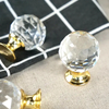 Cupboard Drawer Door Cabinet Pulls Crystal Knob Gold Kitchen Handles