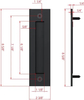 Matte Black Sliding Barn Door Handle Modern Simple Finger Flush Pull Handle