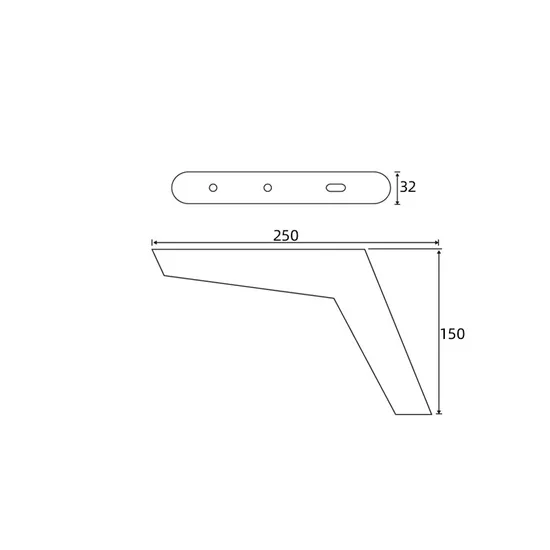 Inclined Cone 7-Shaped Wooden Legs Spray Paint Color Customizable Wooden Legs