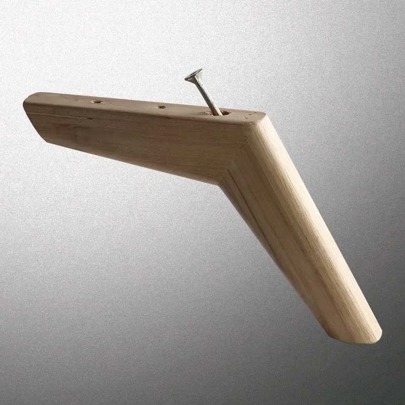 Inclined Cone 7-Shaped Wooden Legs Spray Paint Color Customizable Wooden Legs