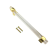 Kitchen Square Base Transparent Acrylic Door Pull Handle for Wholesale Hardware Furniture