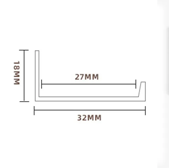 Aluminum Alloy Free Punching Extended Drawer Cabinet Door Edge Seal Handle