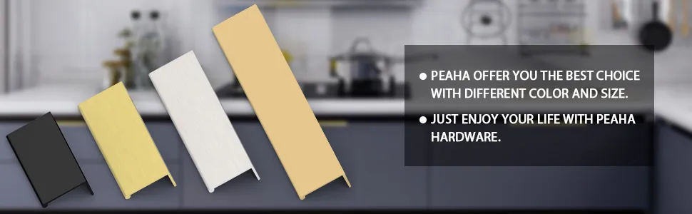 Hidden Cabinet Handles Aluminum Alloy Kitchen Cupboard Drawer Edge Handle Pulls Knobs