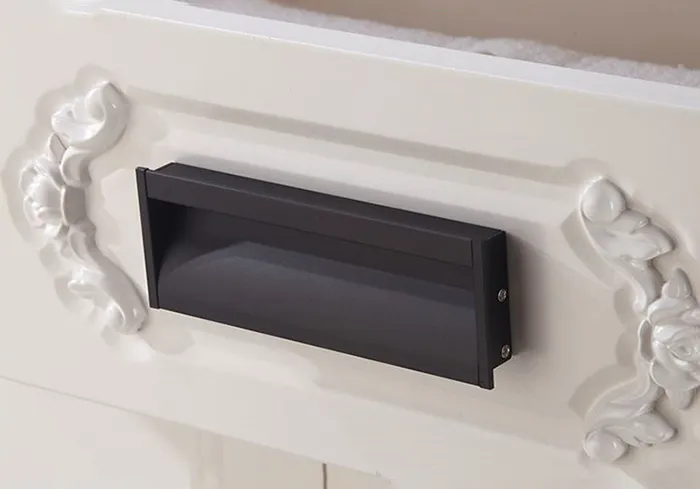 Recessed Cabinet Handles Aluminum Bedroom Kitchen Matt Black Pull Handle