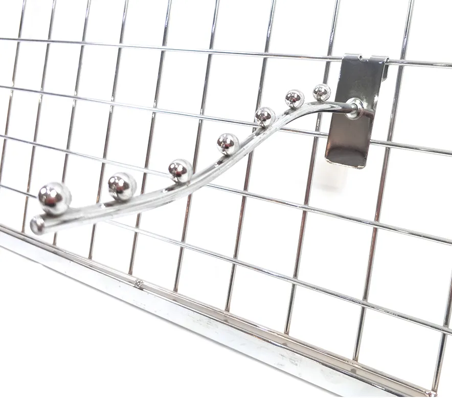 Chrome Finish Metal Wire Display Iron Waterfall Hooks for Clothes
