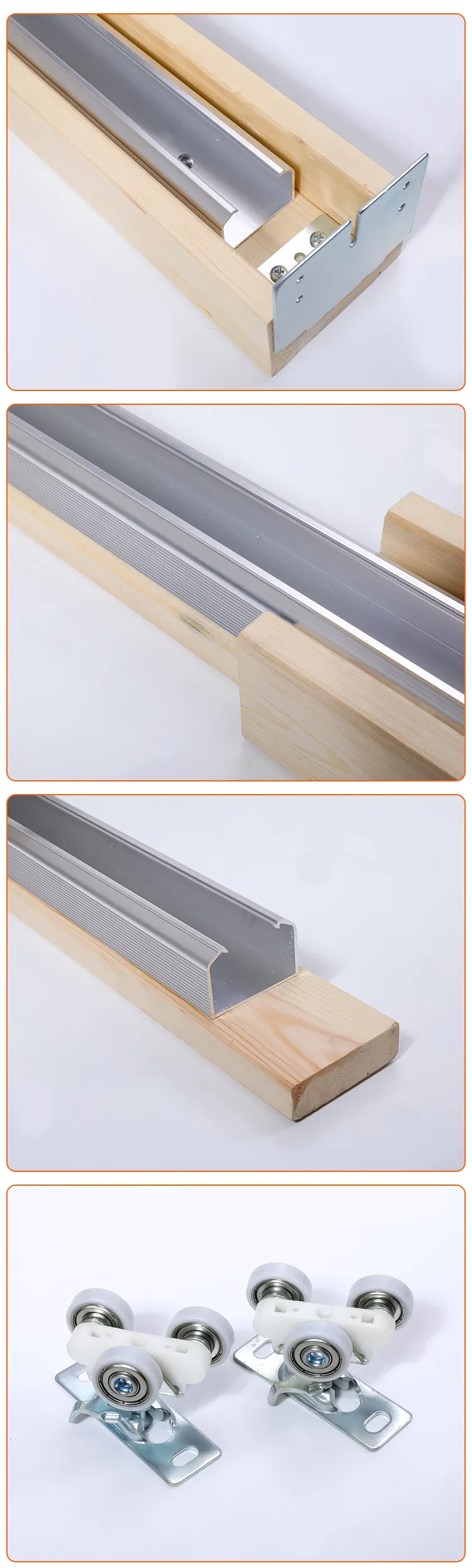 3W 200 Lbs Sliding Pocket Door Hardware Frame Kit