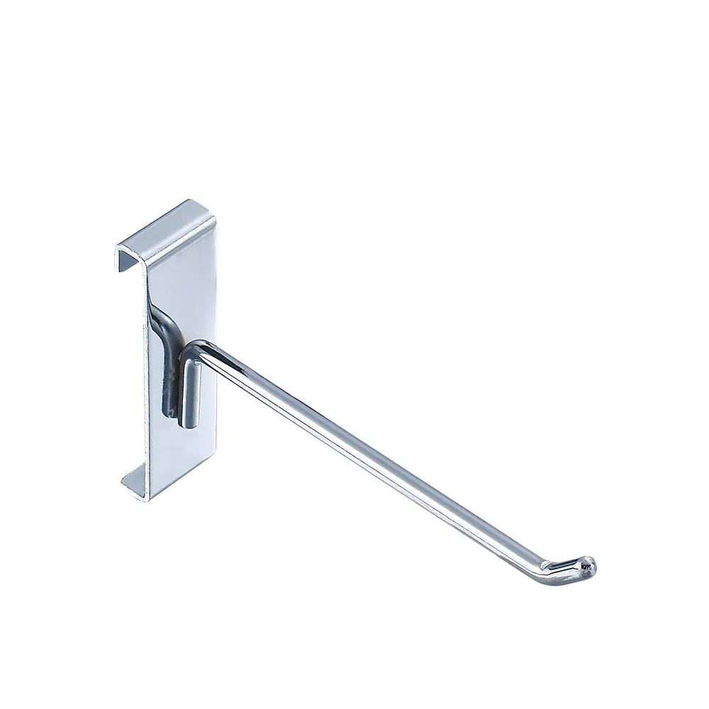 Grid Panel Metal Garment Chrome Display Hook Slatgrid Peg Hooks