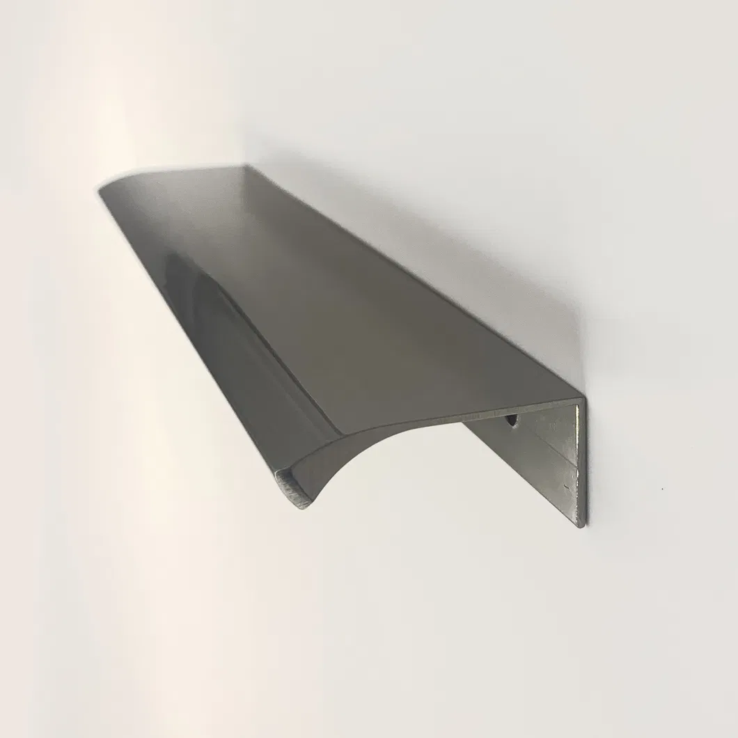 Back Mount Brushed Black Bedroom Dresser Finger Edge Pull Handles