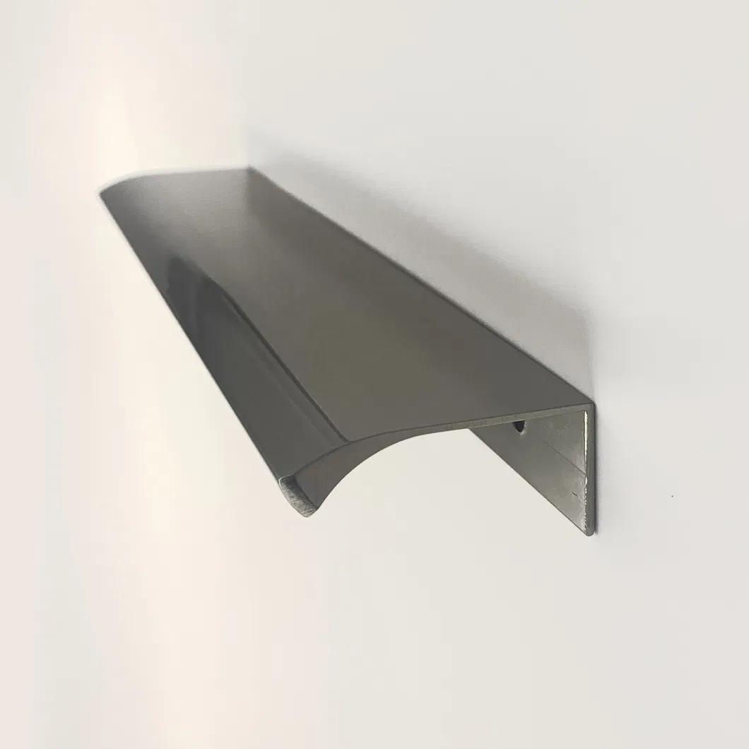 Back Mount Brushed Black Bedroom Dresser Finger Edge Pull Handles