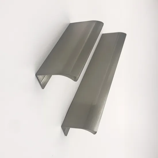 Back Mount Brushed Black Bedroom Dresser Finger Edge Pull Handles