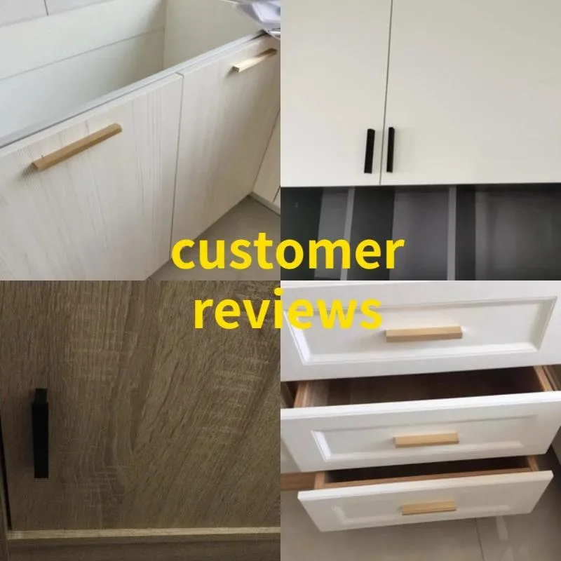 Aluminium Kitchen Handle Knob Furniture Cabinet Drawer Long Knobs Luxury Gold Handle