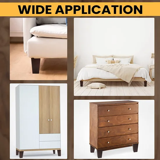 4PCS Antique Color Solid Wood Metal Furniture Legs Armchair Leg