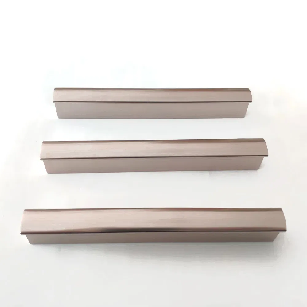 Champagne Chrome Plated Aluminum Kitchen Cabinet Drawer Handle Pull