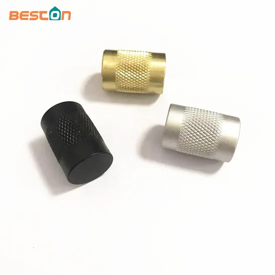 Black Cabinet Drawer 12mm and 20mm Diameter Round Knurling Knob Pull