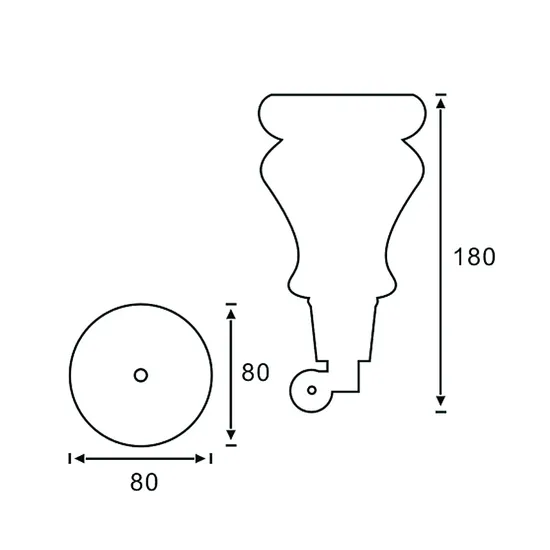 Furniture Wooden Sofa Leg with Castor