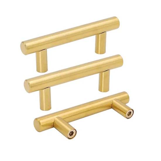 Stainless Steel Brass Gold Drawer Door T Bur Pull Handle