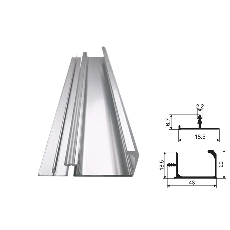 Aluminum G Profile Handle Invisible Kitchen Cupboard Cabinet Door Edge Pull Handles