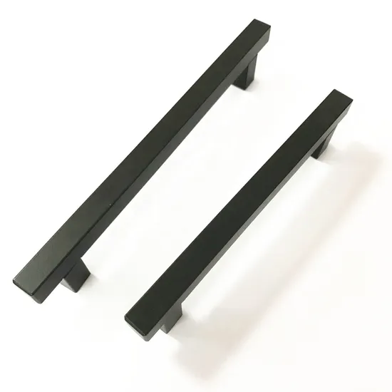 Cabinet Hardware Drawer Handles Black Matt Square T Style Solid Furniture Handle
