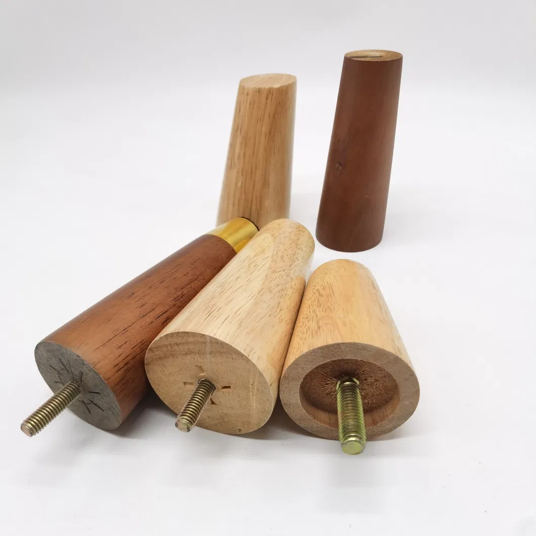 Wood Furniture Accessories Parts Legs Metal Tapered Wood Sofa Leg