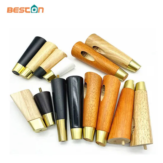 Wood Furniture Accessories Parts Legs Metal Tapered Wood Sofa Leg