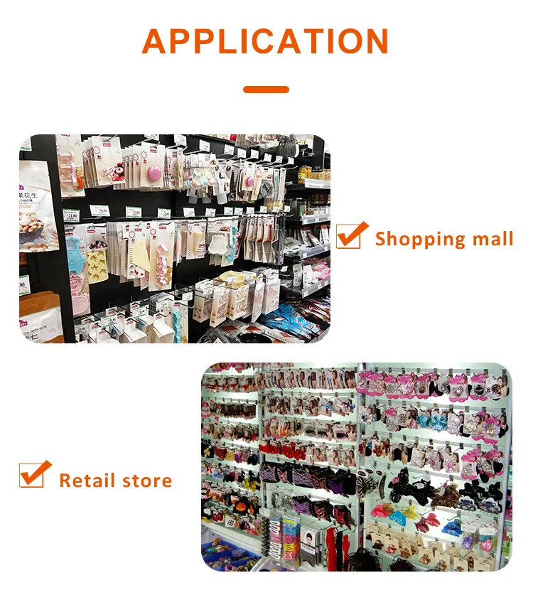 Chrome Plating Display Metal Gridwall Hook Retail Display Hooks with Price Tag