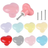 Kids Heart-Shaped Cartoon Cabinet Knob Ceramic Furniture Drawer Puller Handles