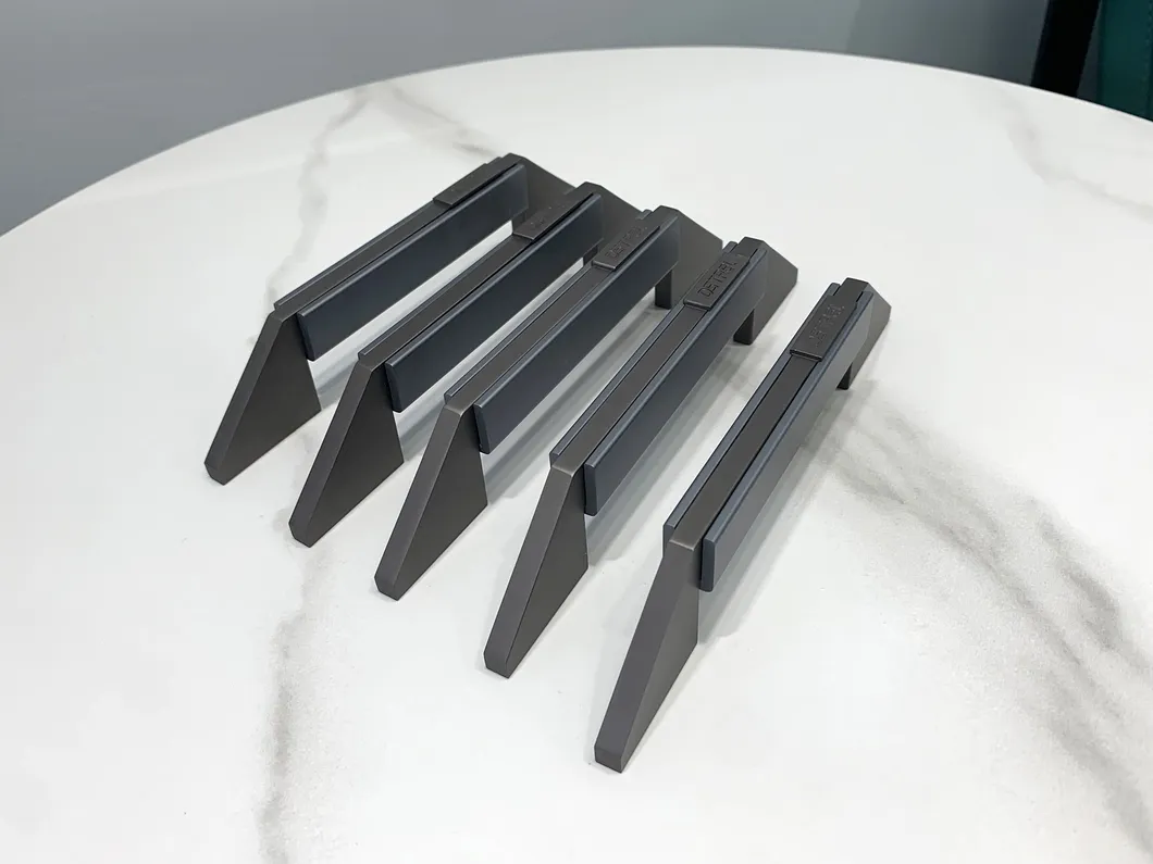 Furniture Handles Customizable Logo Modern Aluminum Gray Cabinet Handle