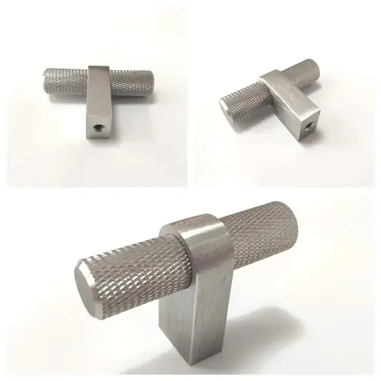 Furniture Accessories Aluminum Cabinet Knurled Handles Gold Black 50mm Drawer Pull Knobs