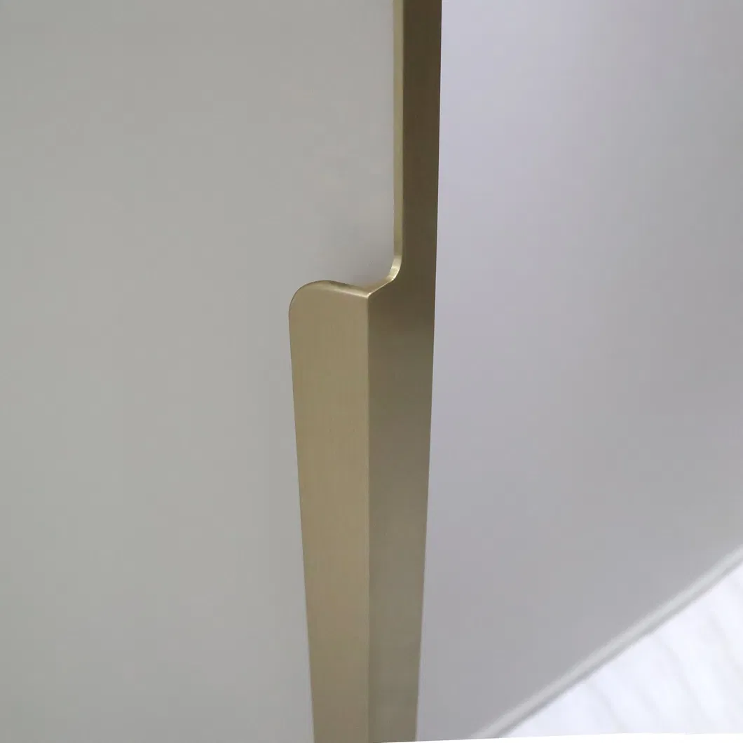 Aluminum Alloy Cabinet Handles 2.8m Antique Gold Long Wardrobe Handle