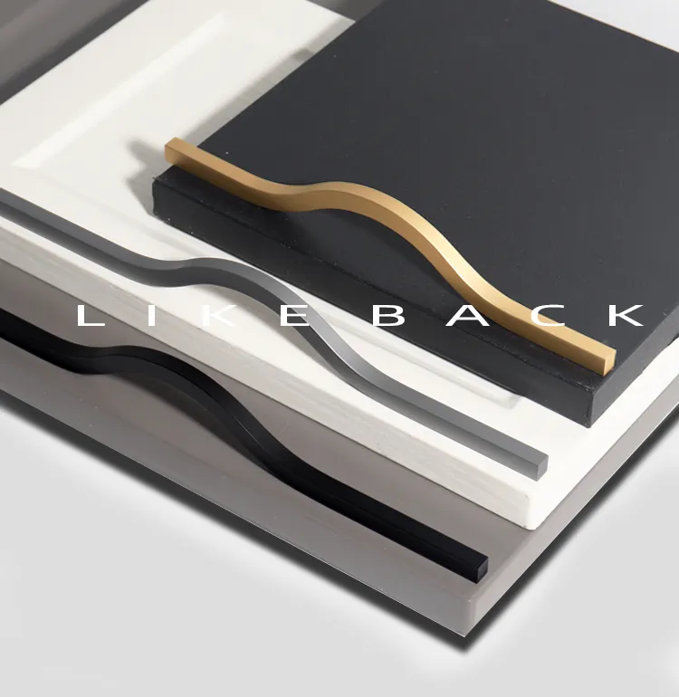 Cabinet Door Aluminum Alloy Handle Hardware Drawer Chest Gold Furniture Handle