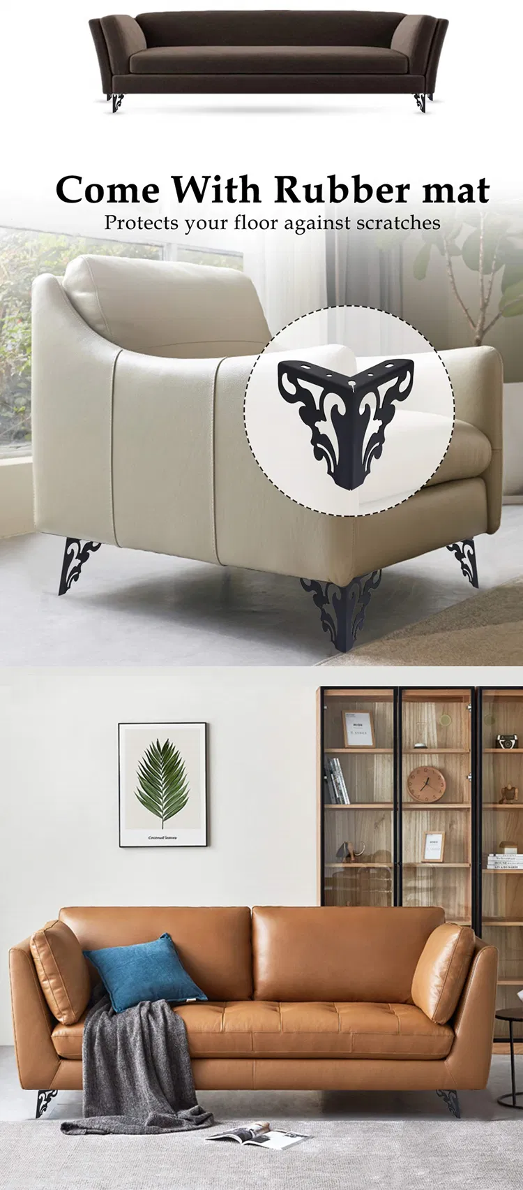 Modern Cabinet Legs Bedside Furniture Feet Gold Sofa Legs