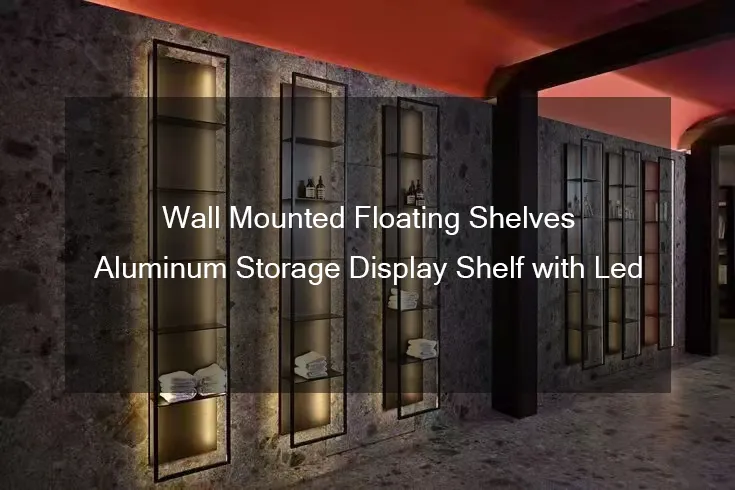 Wall Mount Floating Shelves Living Room 5 Tier Shelf with LED Lights