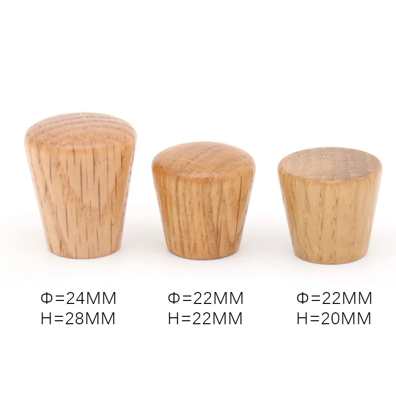 Solid Wood Beech Round Small Furniture Pull Mini Drawer Closet Knobs