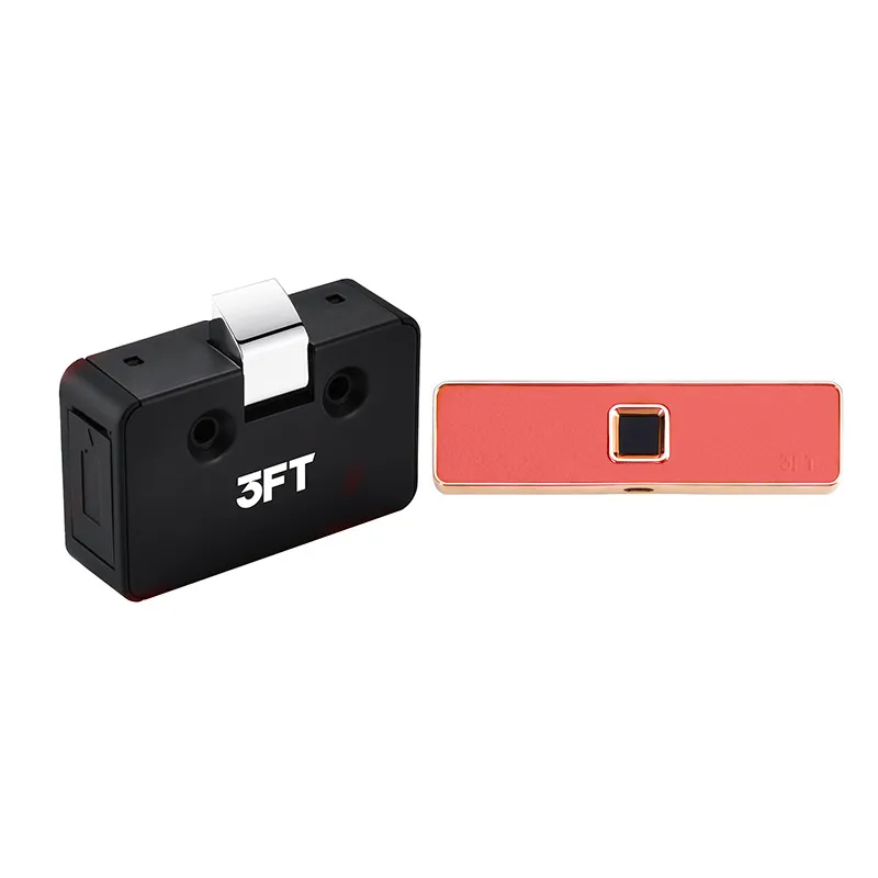 Smart Biometric Leather Hidden File Cabinet Lock Electronic USB Rechargeable Drawer Locks