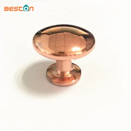 Round 29mm Diameter Furniture Rose Gold Cabinet Dresser Drawer Mushroom Knob