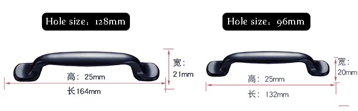 American Classic Furniture Bedroom Matt Black Zinc Alloy 96mm Kitchen Cabinet Handle