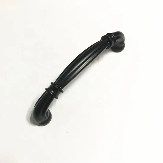 American Style Black Zinc Alloy Wardrobe Drawer Handle Pull Kitchen Cabinet Handle