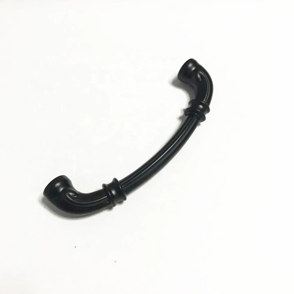 American Style Black Zinc Alloy Wardrobe Drawer Handle Pull Kitchen Cabinet Handle