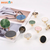 Zinc Alloy Craft Furniture Knobs Brass Antiqui Colorful Shell Cabinet Brass Handles