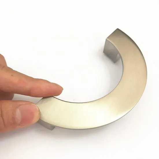 Brushed Nickel Cabinet Zinc Alloy C Design Shape Handles Dresser Pulls